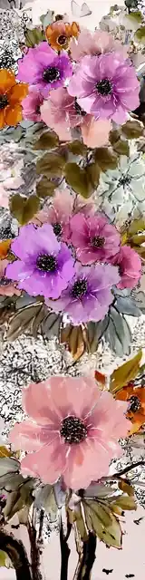 Free flower bookmark featuring small classy flower bouquets